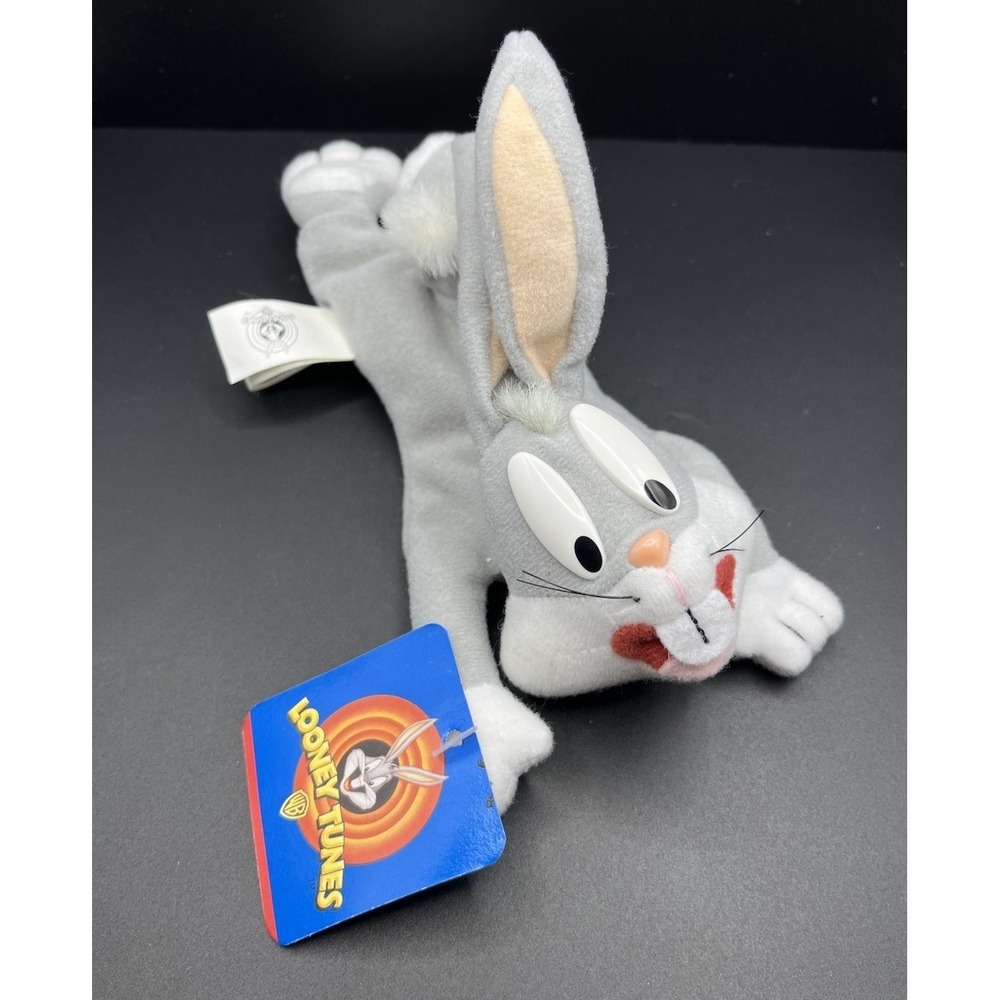 1997 Looney Tunes Bean Bag Plush Bugs‎ Bunny Warner Bros Play By Play Iconic